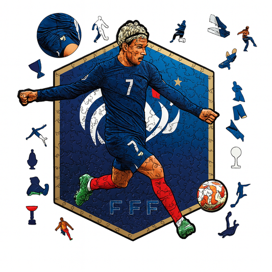 Antoine Griezmann Thuisshirt | Houten Puzzel