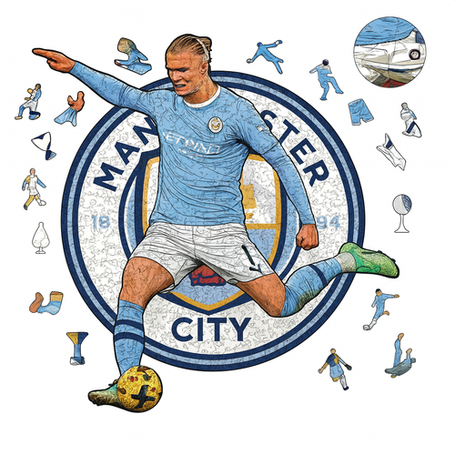 Erling Haaland Schot | Houten Puzzel