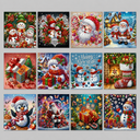 Kerstkaarten XL Set | 12 stuks | Diamond Painting