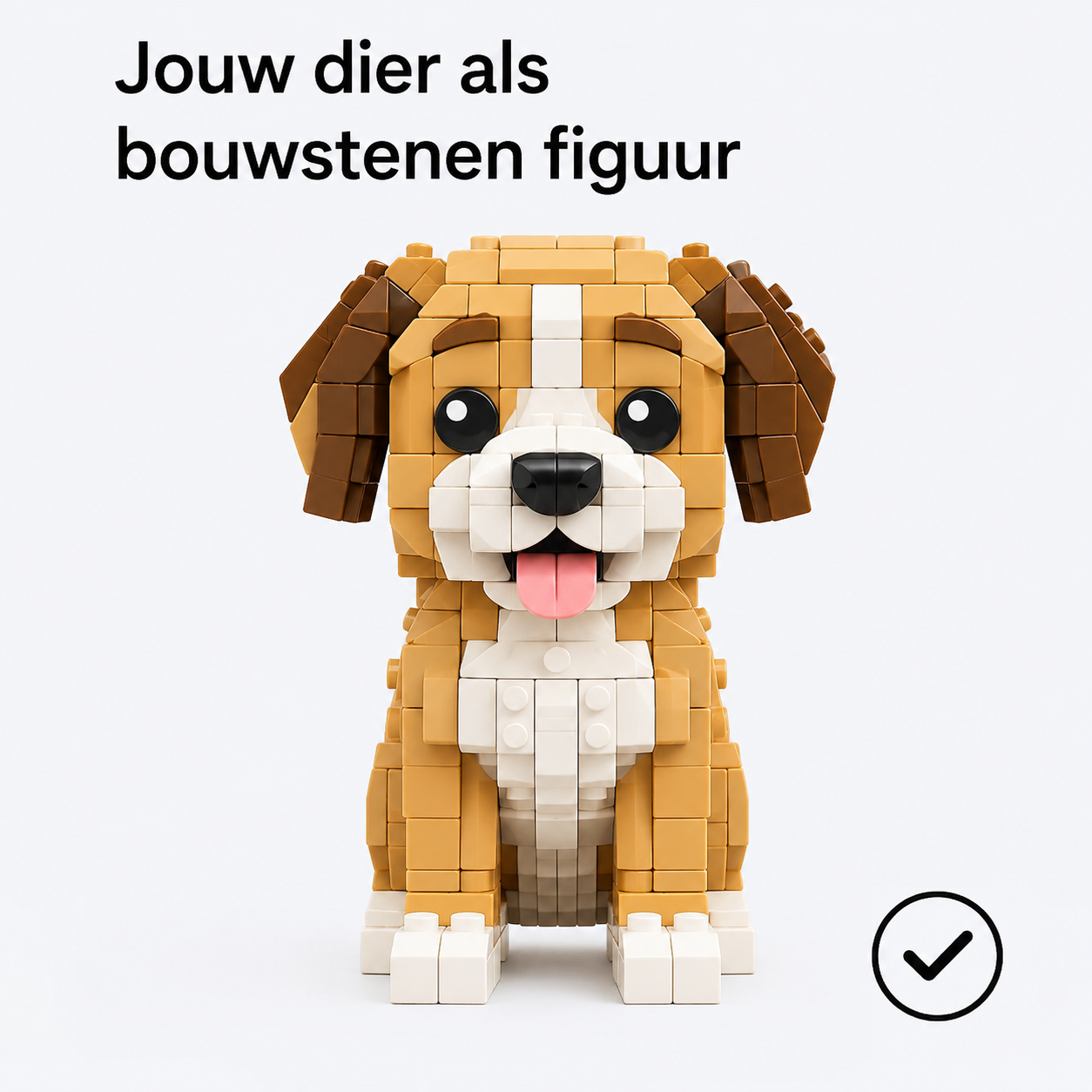 Eigen foto van jouw dier als bouwstenen figuur | Bouwsteentjes
