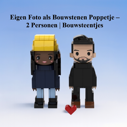 Eigen Foto als Bouwstenen Poppetje – 2 personen | Bouwsteentjes