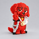 Coole rode hond | Bouwsteentjes