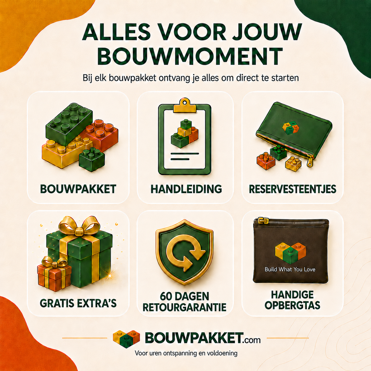 Kerst trein | Bouwsteentjes