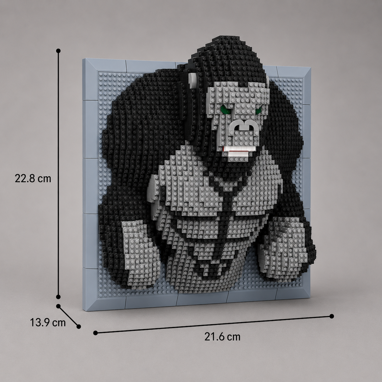 Gorilla op bouwplaat | Bouwsteentjes
