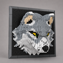Wolf op bouwplaat | Bouwsteentjes