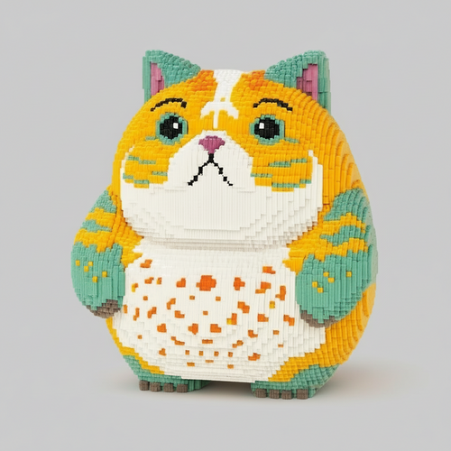 MEGA oranje kat | Bouwsteentjes