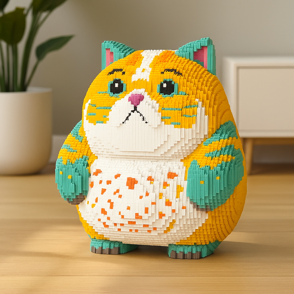 MEGA oranje kat | Bouwsteentjes