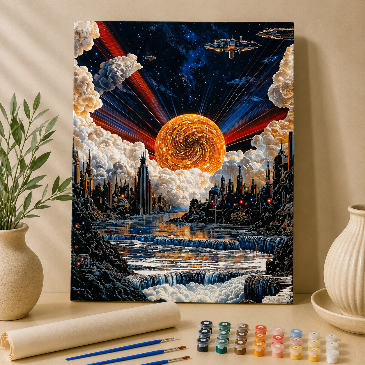 Onder de Vurige Zon | Schilderen op Nummer