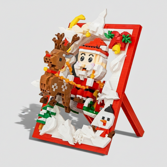 3D kerstschilderij | Bouwsteentjes