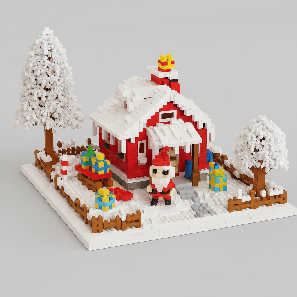 Kerst huis | Bouwsteentjes
