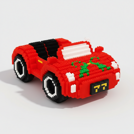Kerst auto | Bouwsteentjes