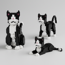 3 in 1 tuxedo kat | Bouwsteentjes