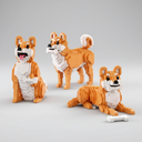 3 in 1 Shiba | Bouwsteentjes