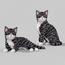 2 in 1 Tabby kat | Bouwsteentjes