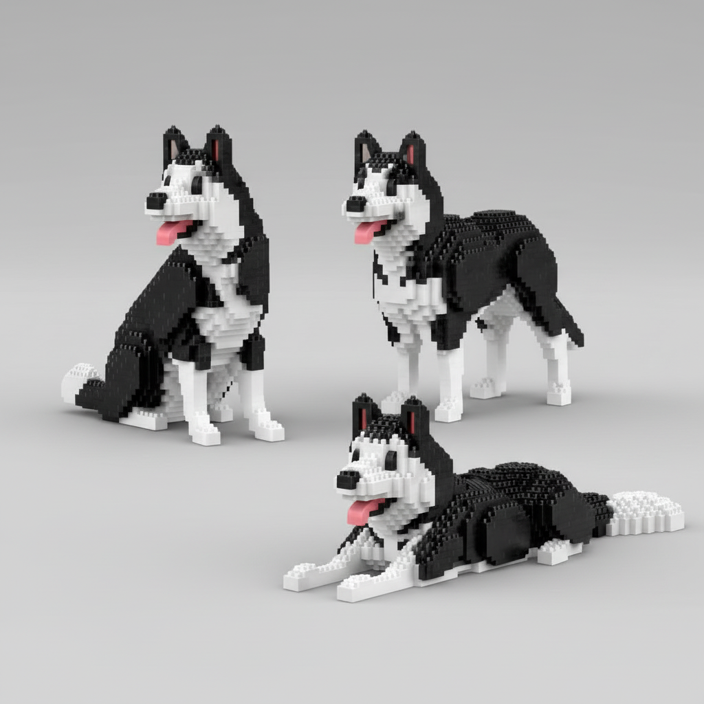 3 in 1 Husky | Bouwsteentjes