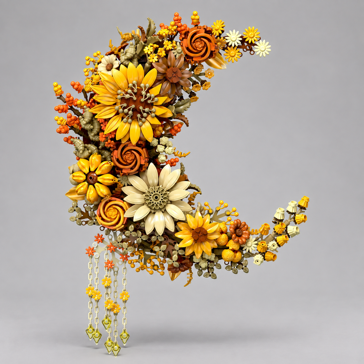 Bloemen maan | Bouwsteentjes