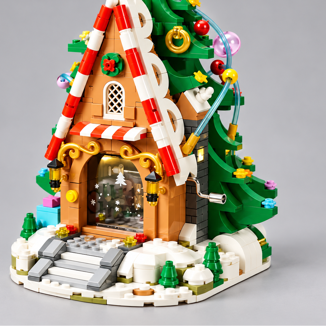 Kerstboom huisje | Bouwsteentjes
