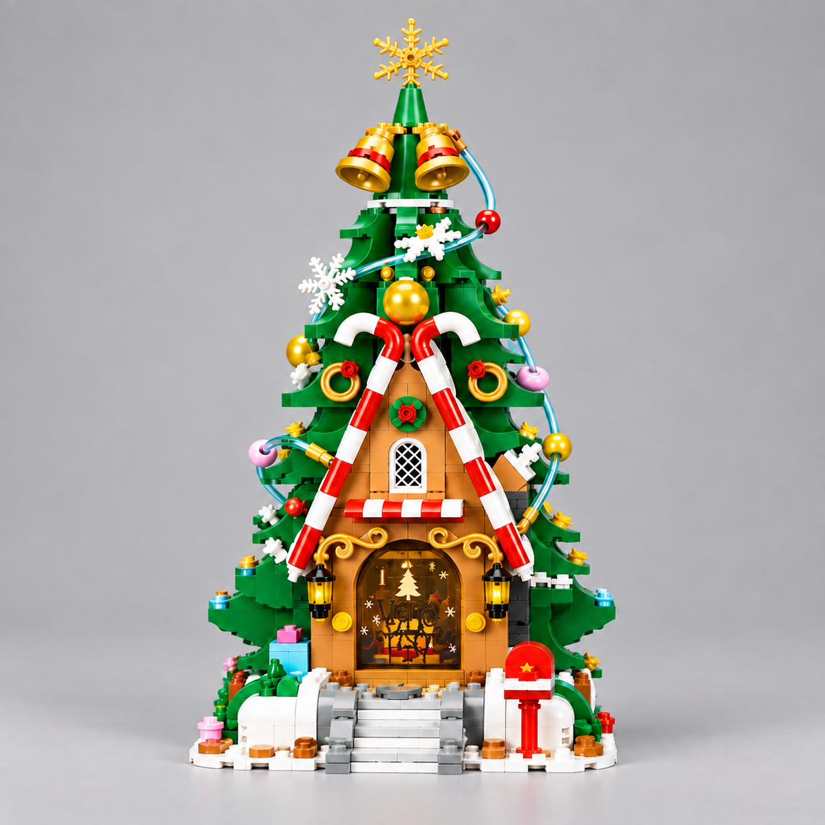 Kerstboom huisje | Bouwsteentjes