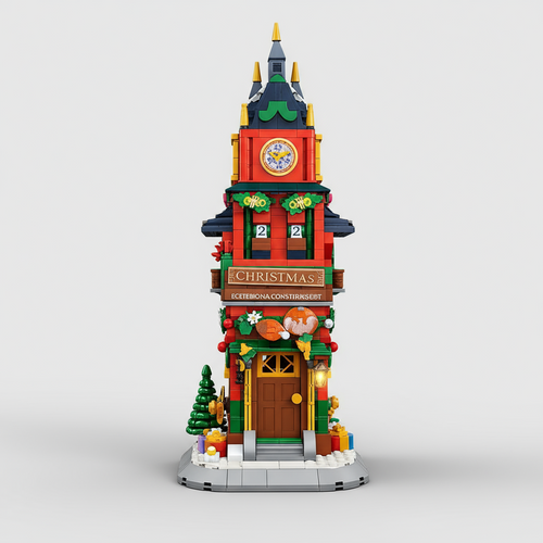 Kerst toren | Bouwsteentjes