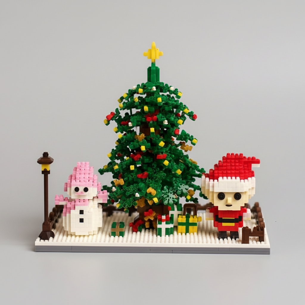 Kerst bouwplaat | Bouwsteentjes