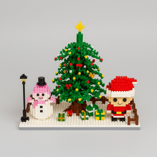 Kerst bouwplaat | Bouwsteentjes