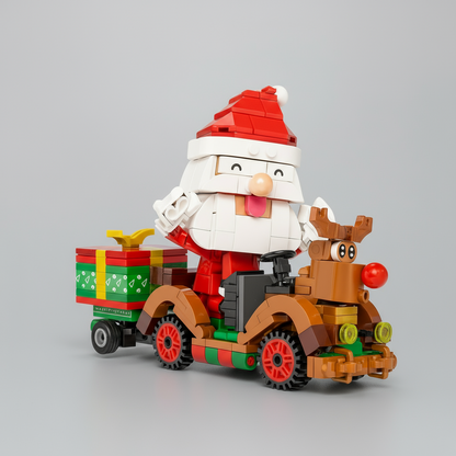 Kerstman op auto | Bouwsteentjes
