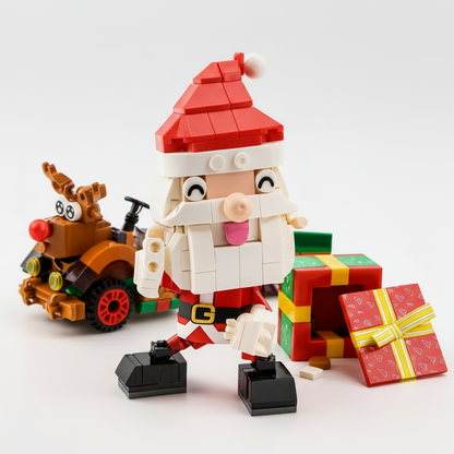 Kerstman op auto | Bouwsteentjes