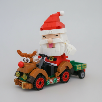 Kerstman op auto | Bouwsteentjes