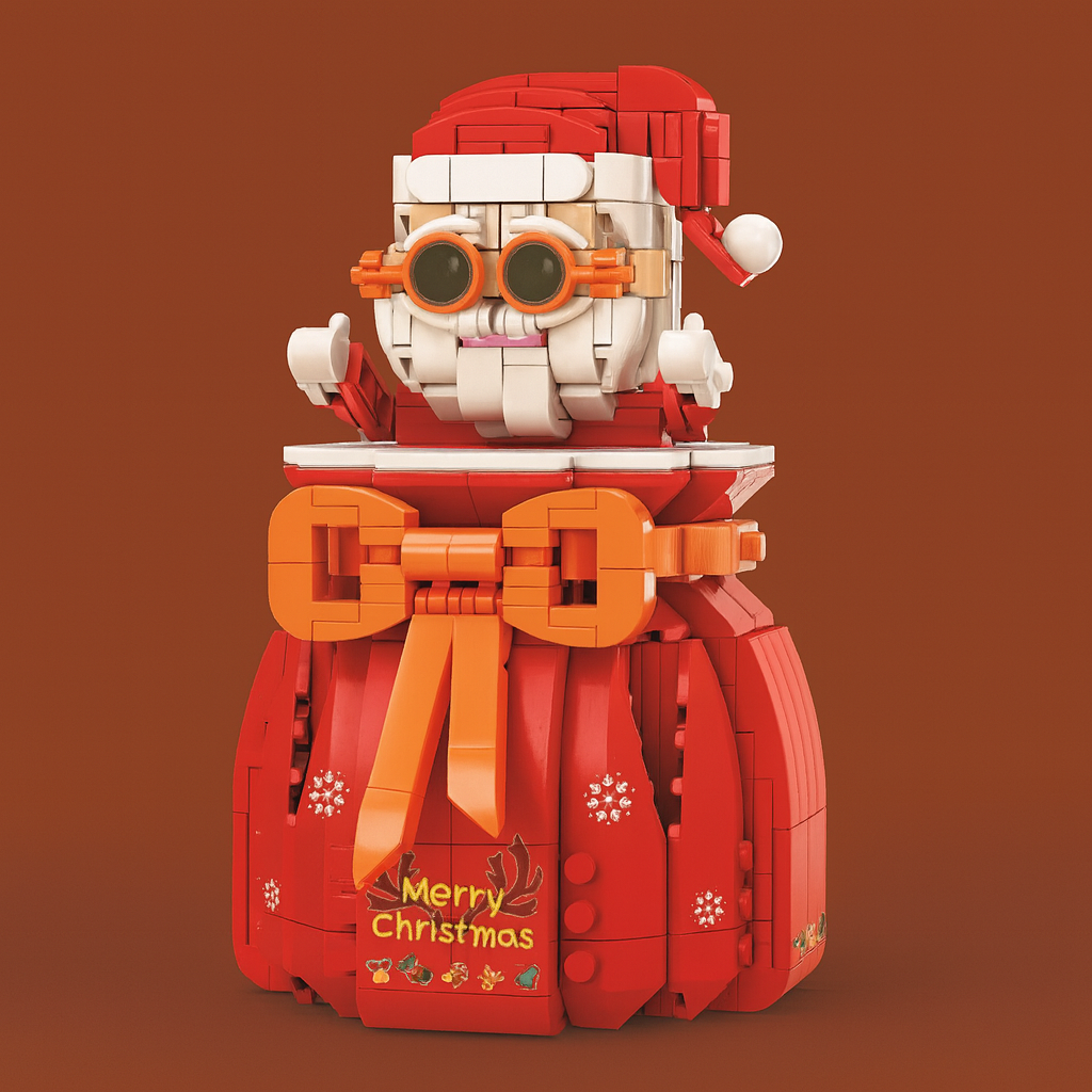 Kerstman in zakje | Bouwsteentjes
