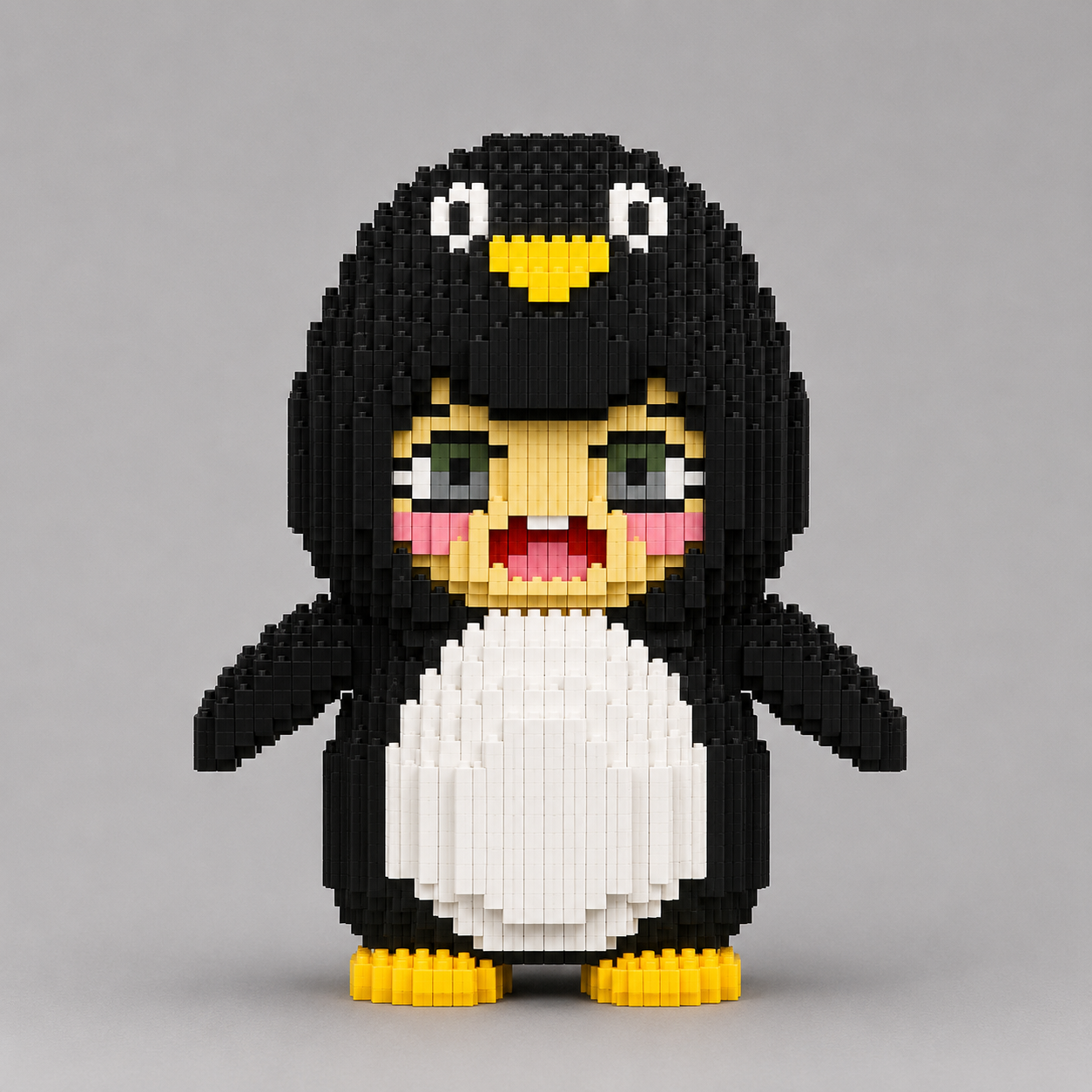 Pinguin poppetje | Bouwsteentjes