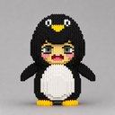 Pinguin poppetje | Bouwsteentjes