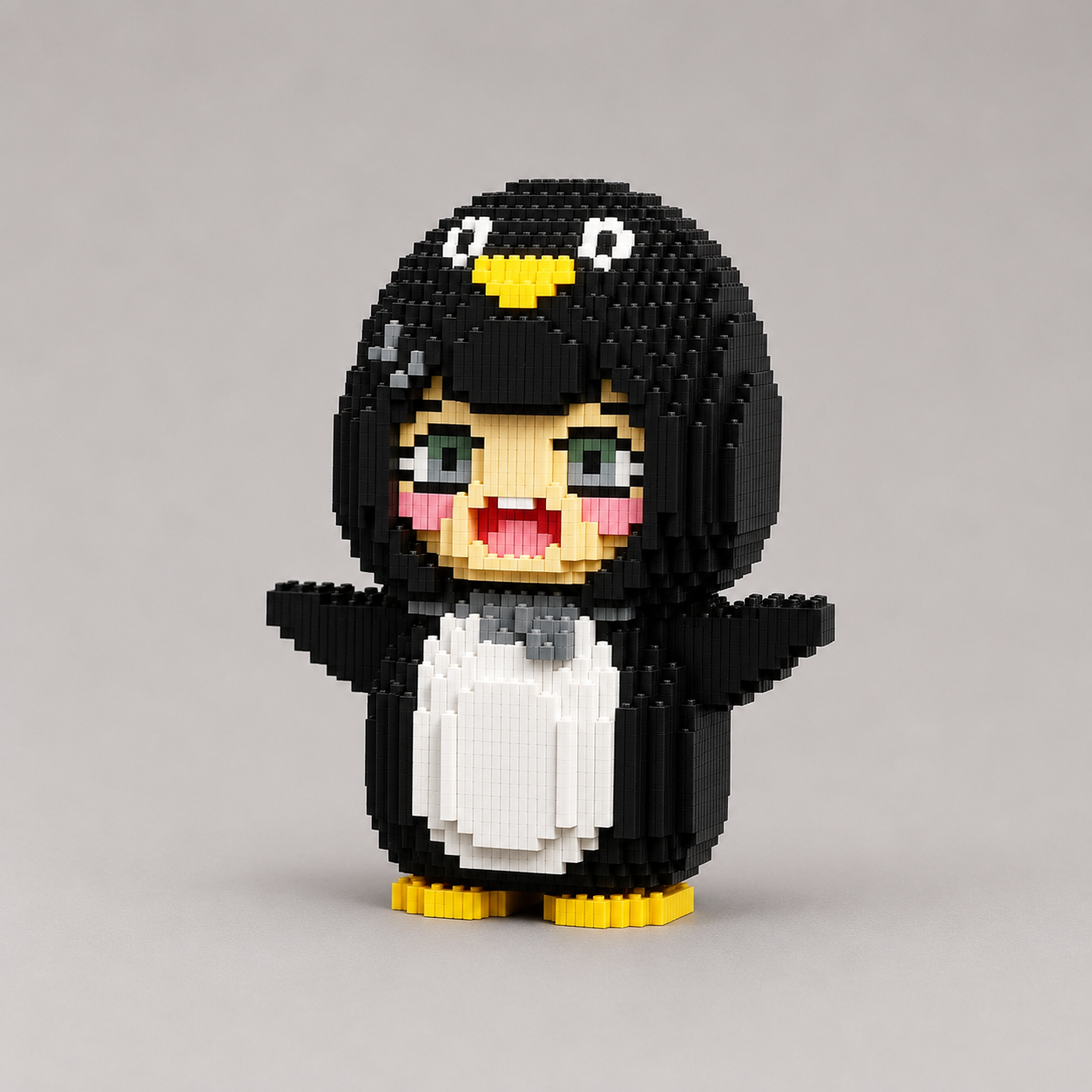 Pinguin poppetje | Bouwsteentjes