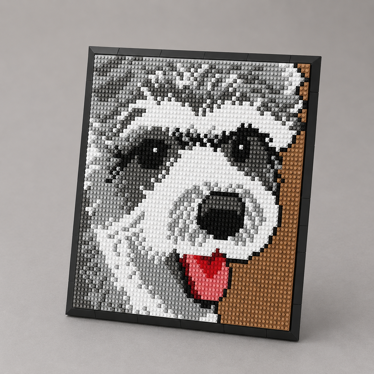 Schnauzer Schilderij | Bouwsteentjes