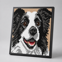 Border collie Schilderij | Bouwsteentjes