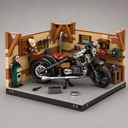 Motor in garage | Bouwsteentjes