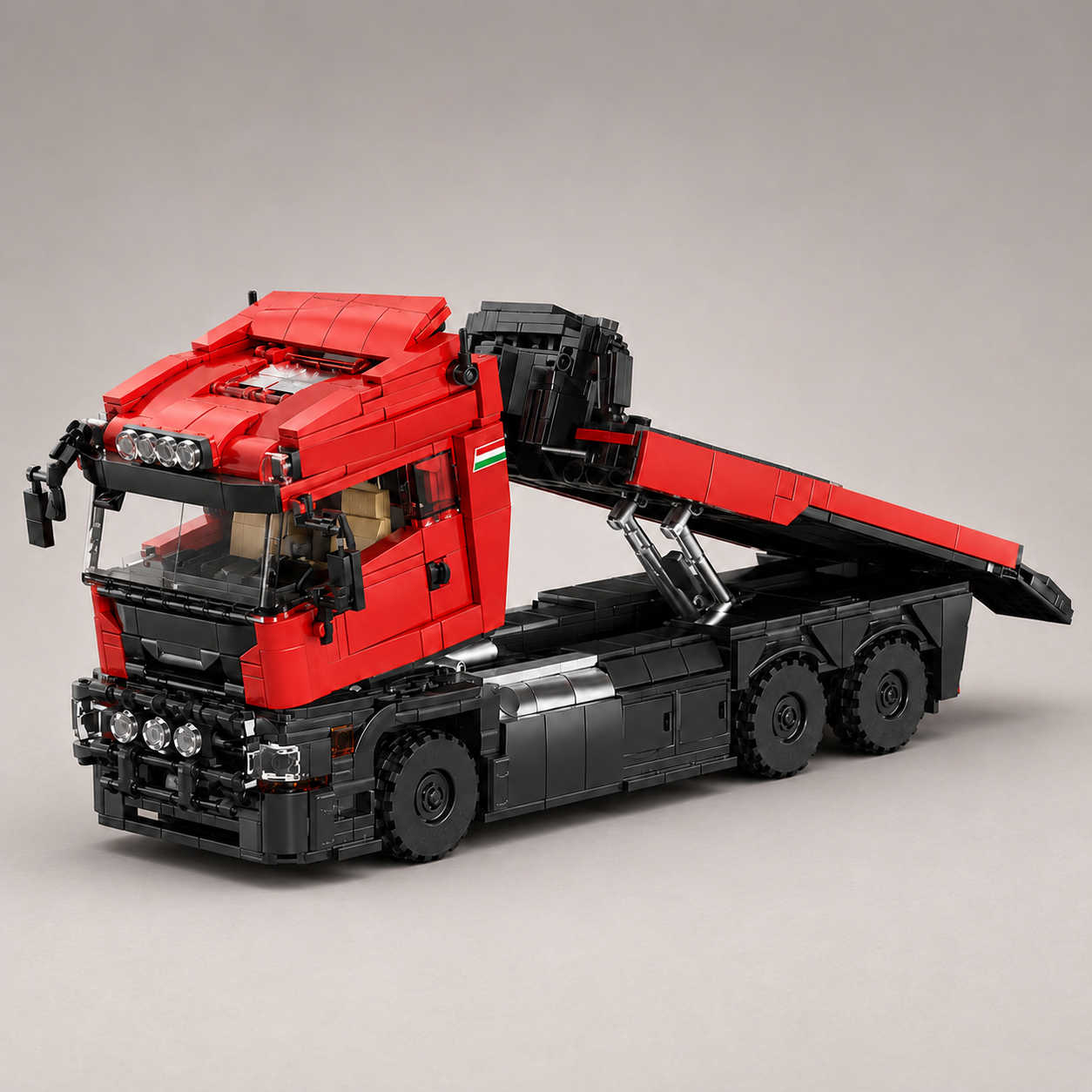 Truck Transporter met Trailer | Bouwsteentjes