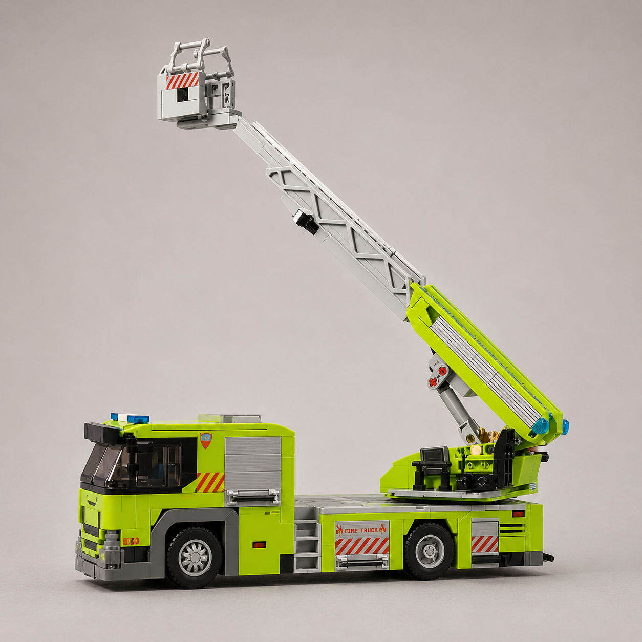 Brandweerwagen met Ladder | Bouwsteentjes