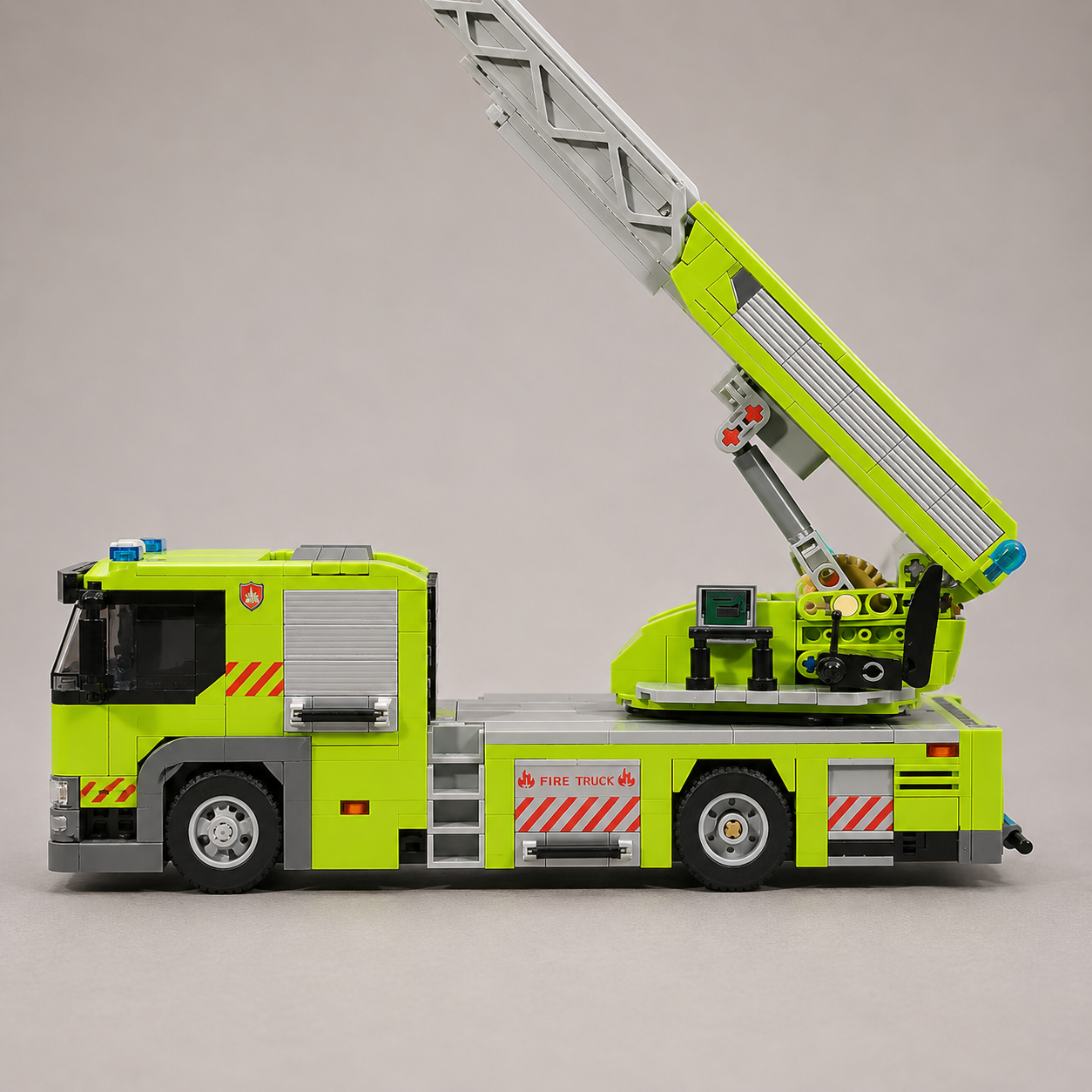 Brandweerwagen met Ladder | Bouwsteentjes