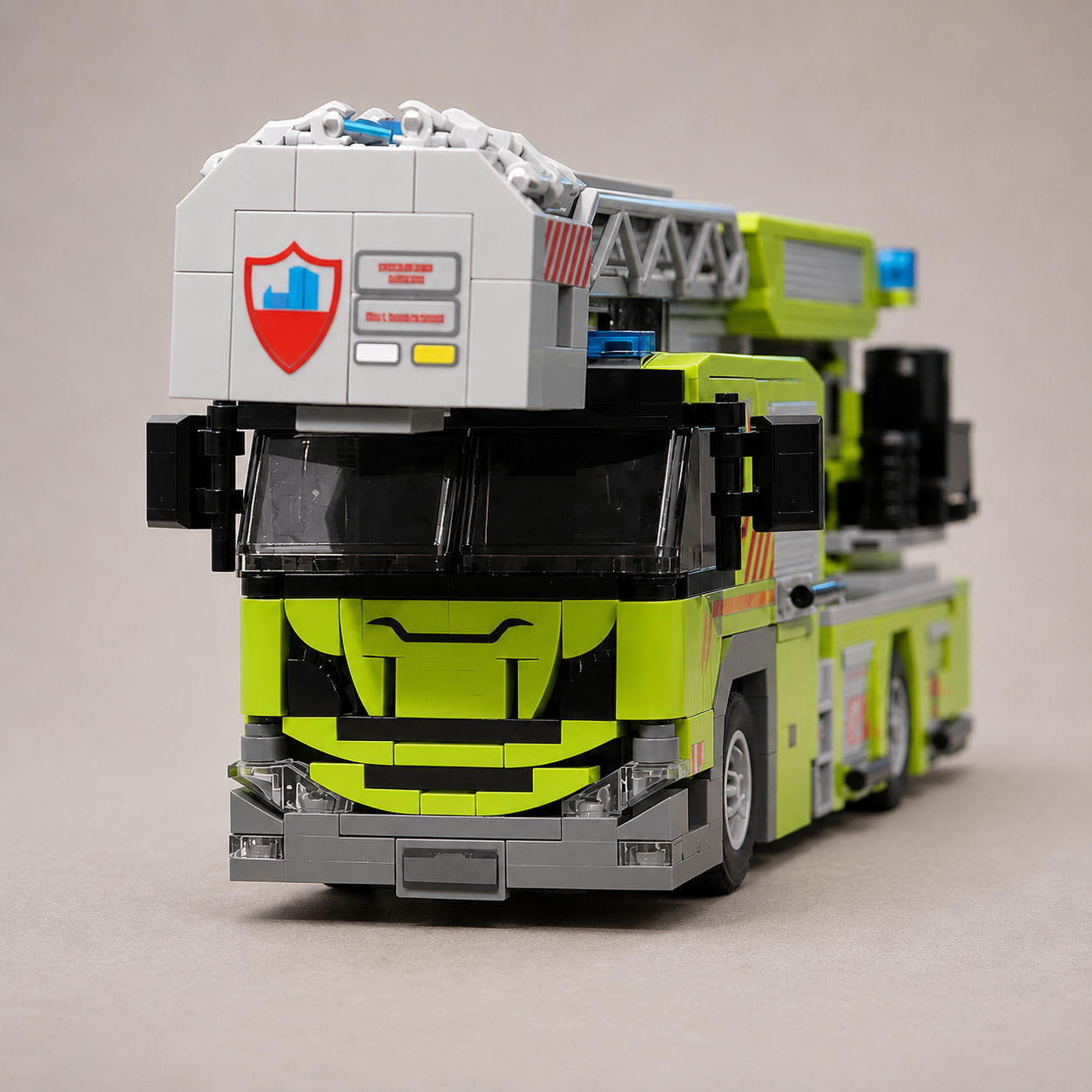 Brandweerwagen met Ladder | Bouwsteentjes