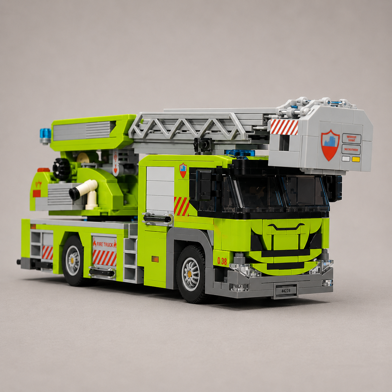 Brandweerwagen met Ladder | Bouwsteentjes