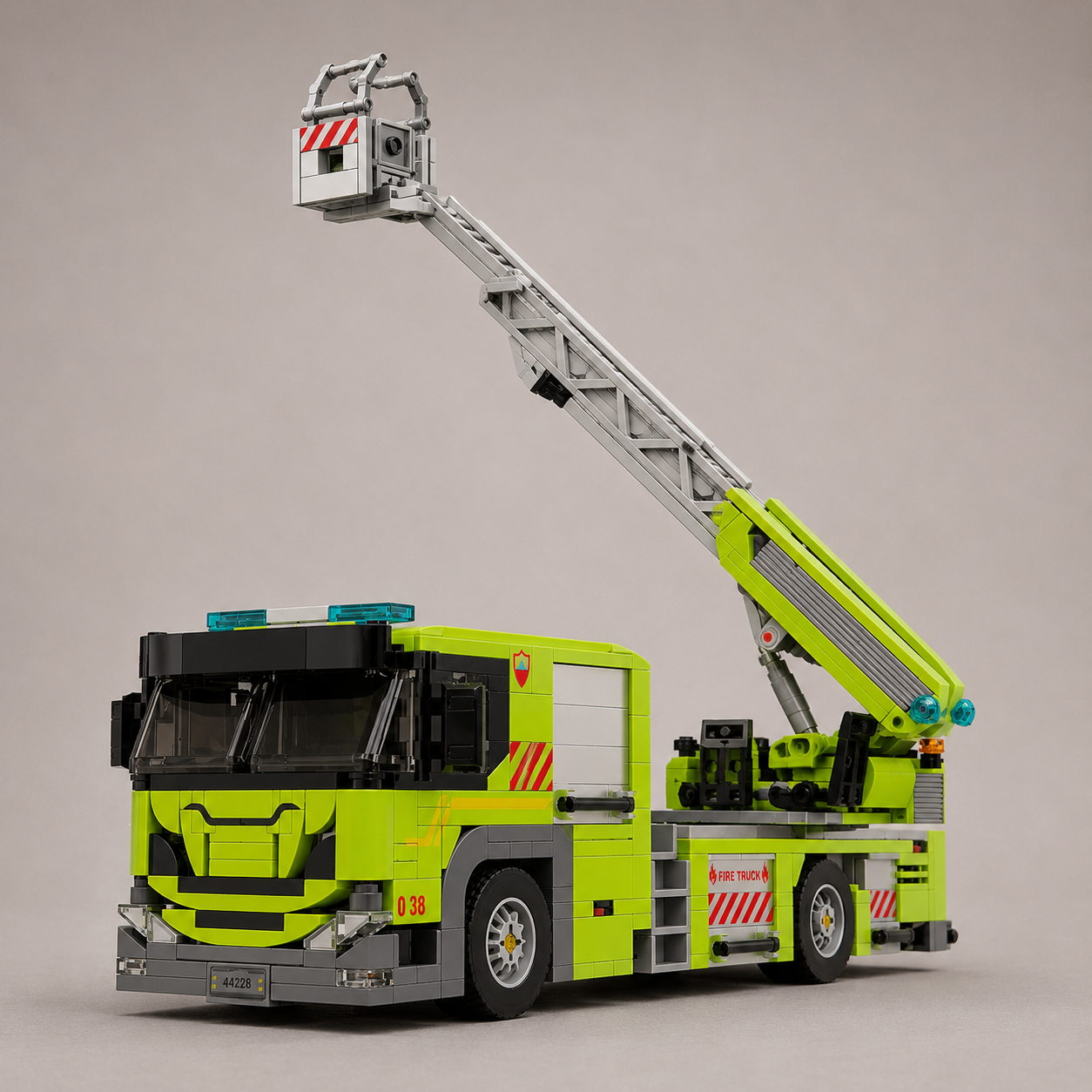 Brandweerwagen met Ladder | Bouwsteentjes