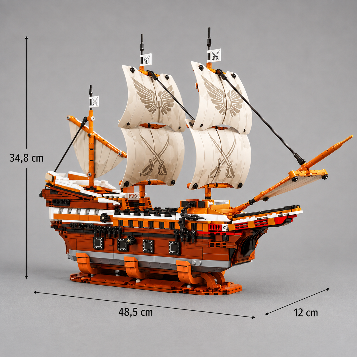 MEGA Zeil-piraten schip | Bouwsteentjes
