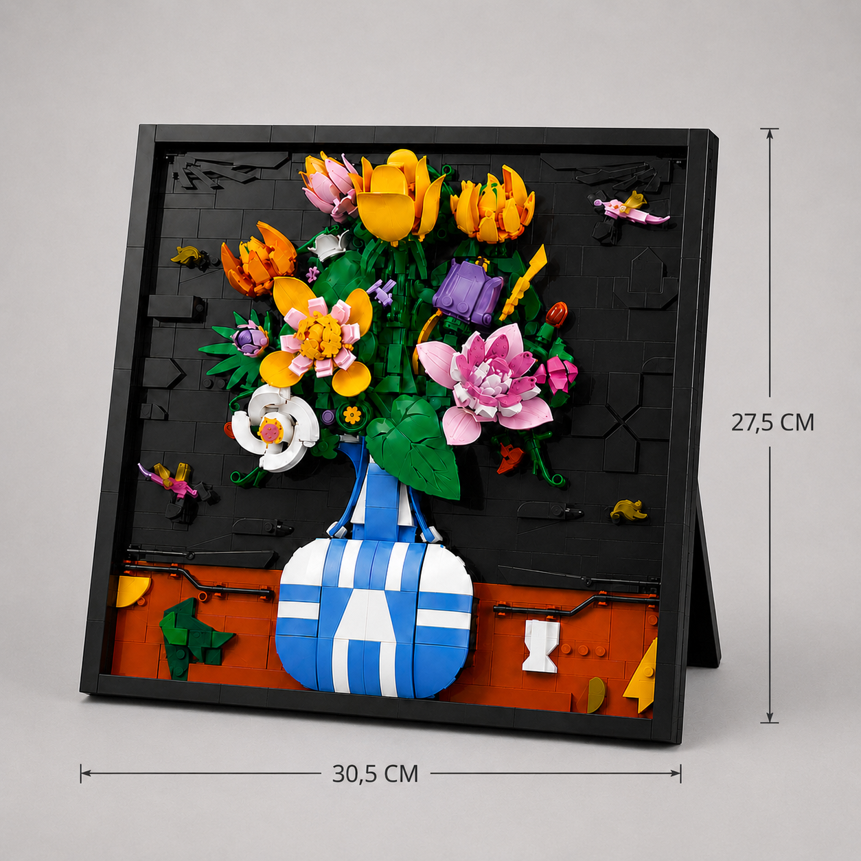 Bloemen in vaas schilderij | Bouwsteentjes