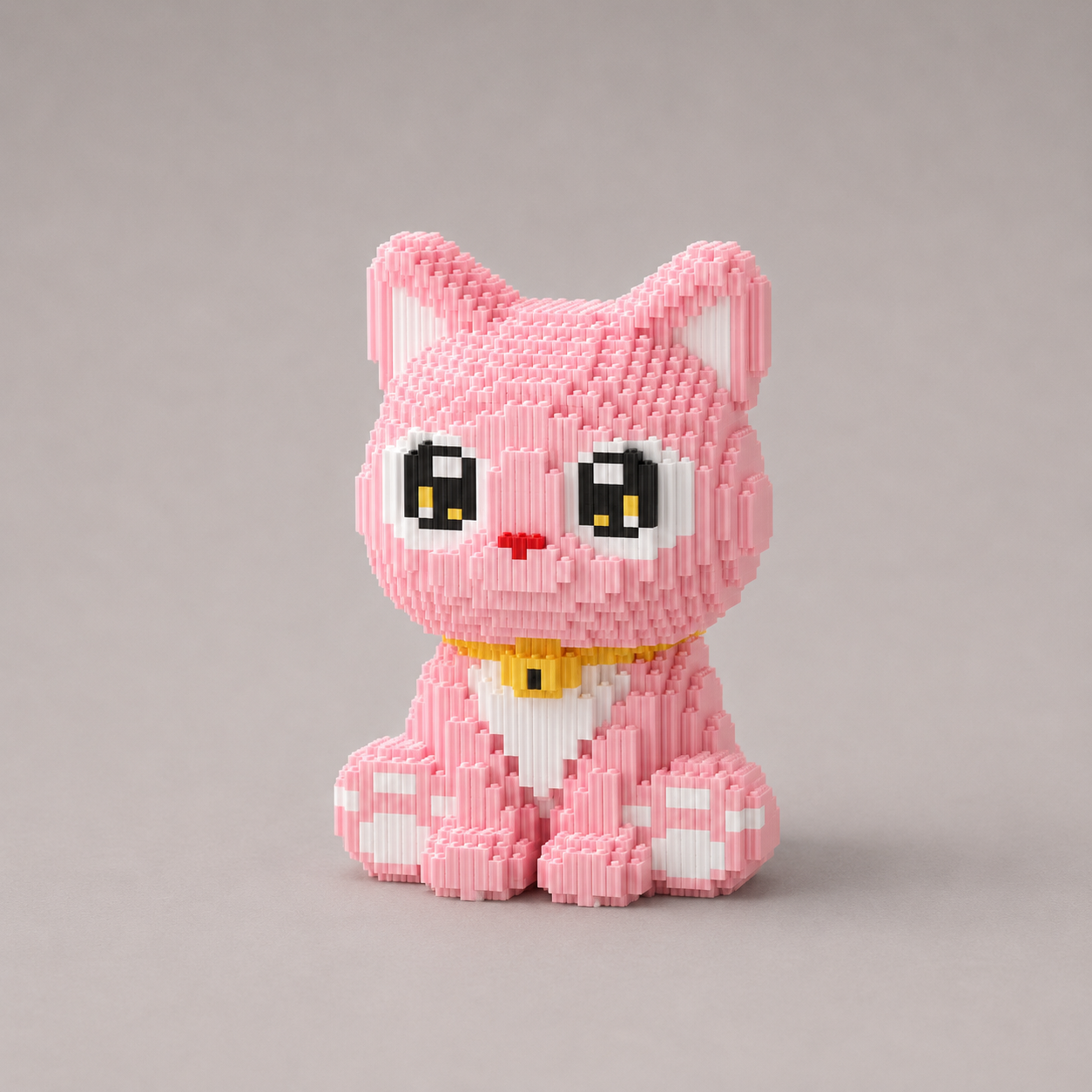 Roze katje | Bouwsteentjes