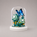 Blauwe vlinder in stolp | Bouwsteentjes