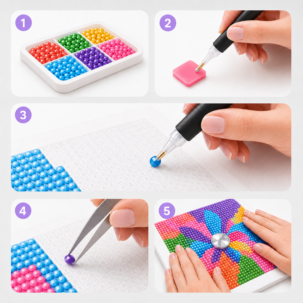 Vlinder kaarten | 8 stuks | Diamond Painting