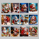 Kerstman Kerstkaarten | 12 stuks | Diamond Painting