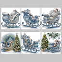 Winterpret in de Arrenslee Kerstkaarten | 6 stuks|  Diamond Painting
