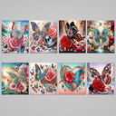 Vlinder kaarten | 8 stuks | Diamond Painting