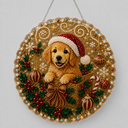 Kerst hanger | Hond | Diamond painting